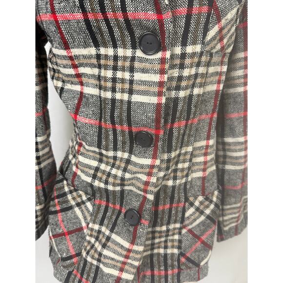 Vintage 70's NPC Fashions Blazer Jacket Plaid Work Button Lightweight Business - Picture 4 of 10